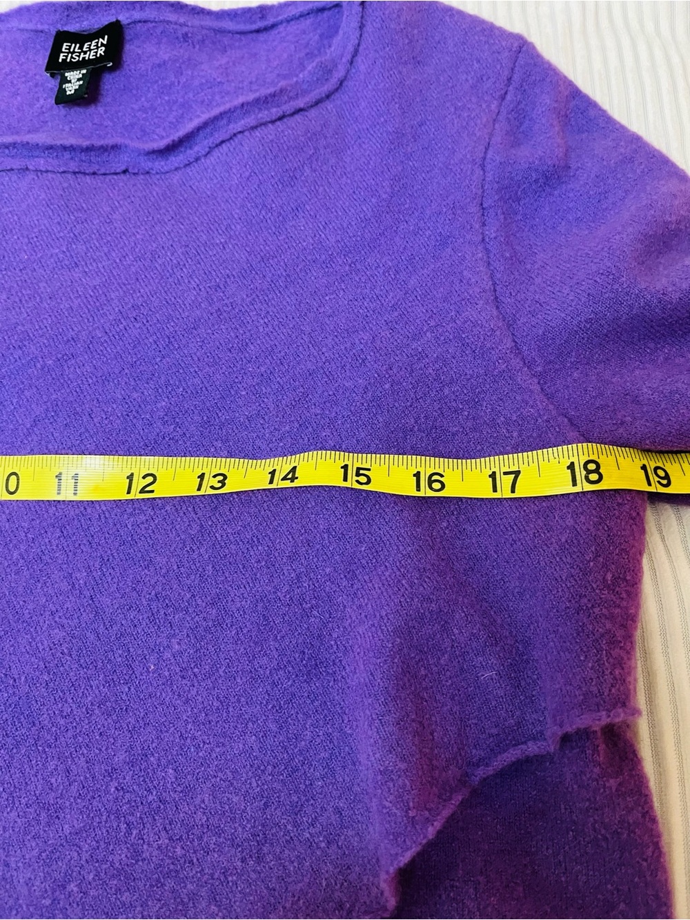 Eileen Fisher Violet Asymmetric Pullover Wool Sweater - Picture 6 of 8